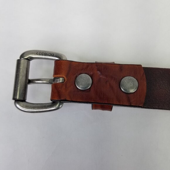 Old Trend Floral Breeze Leather Belt Women's S 31"-35" Cognac Brown Studded Leaf - Picture 11 of 16